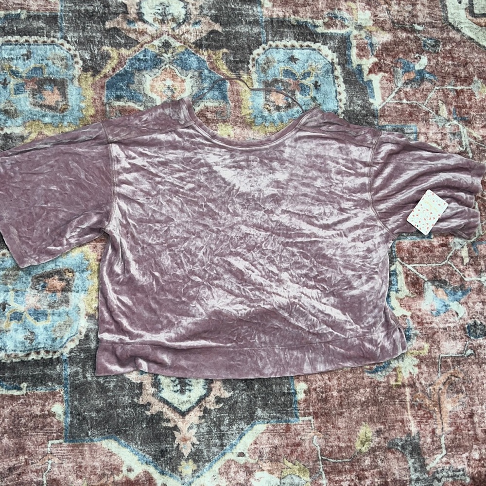 NWT Free People crushed velvet top